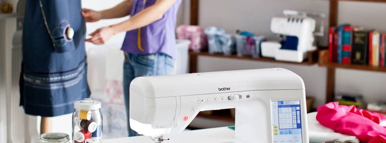 Sewing machine in studio