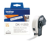 The Brother DK-11203 Black on White Label Roll – 17mm x 87mm  - 300 labels per roll