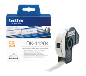 The Brother DK-11204 Black on White Label Roll – 17mm x 54mm  - 400 labels per roll