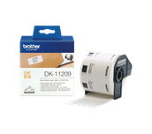 The Brother DK-11209 Black on White Label Roll – 29mm x 62mm. 800 labels per roll