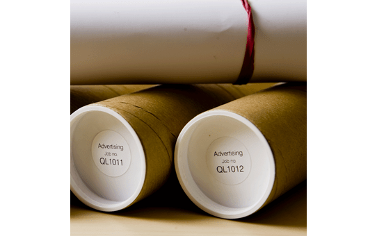 Genuine Brother DK-11218 Label Roll – Black on White, 24mm round labels 2