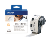 The Brother DK-11218 Black on White Label Roll – 24mm round labels  - 1000 labels per roll