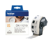 The Brother DK-11218 Black on White Label Roll – 12mm round labels - 1200 labels per roll