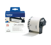 The Brother DK-22205 Black on White Continuous Paper Label Roll – 62mm,Tape is 30.48m long, 62mm wide