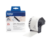 The Brother DK-N55224 Black on White Paper Roll – 54mm - Tape is 30.5m long