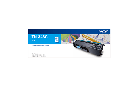 TN346C cyan high yield toner (3,500 pages) for Brother laser printer