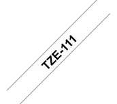 Brother TZe-111 Black on Clear Labelling Tape – 6mm wide