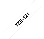 Brother TZe-121 Black on Clear Labelling Tape – 9mm wide