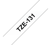 Brother TZe-131 Black on Clear Labelling Tape – 12mm wide. Tape is 8m long. Compatible with P-touch label printers that show the TZ or TZe logo on the tape cassette cover.
