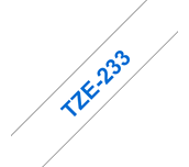Brother TZe-233 Blue on White Labelling Tape – 12mm wide