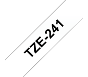 Brother TZe-241 Black on White Labelling Tape – 18mm wide