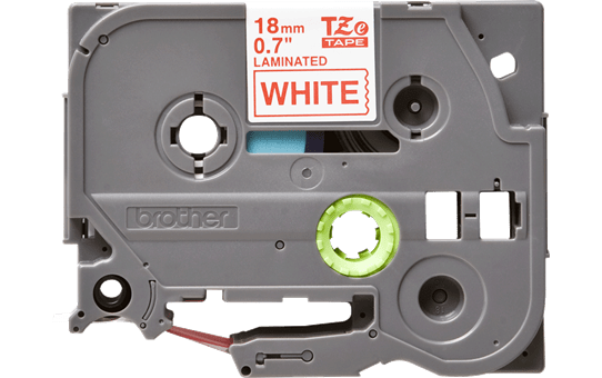 Genuine Brother TZe-242 Labelling Tape Cassette – Red on White, 18mm wide