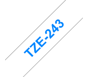Brother TZe-243 Blue on White Labelling Tape – 18mm wide