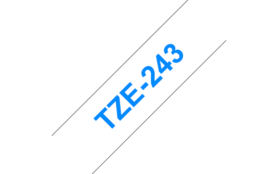 Genuine Brother TZe-243 Labelling Tape Cassette – Blue on White, 18mm wide 3