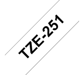 Brother TZe-251 Black on White Labelling Tape – 24mm wide