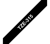 Brother TZe-315 White On Black Labelling Tape – 6mm wide