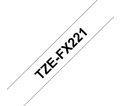 Brother TZe-FX221 Black on White Flexible-ID Labelling Tape – 9mm