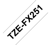 Brother TZe-FX251 Black on White Flexible-ID Labelling Tape – 24mm