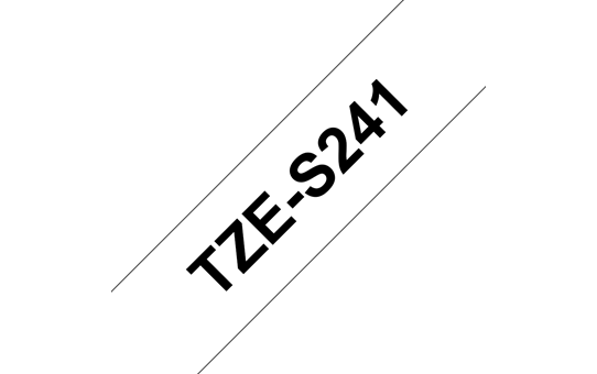 Genuine Brother TZe-S241 Labelling Tape Cassette – Black on White Strong Adhesive, 18mm wide 3