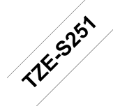 Brother TZe-S251 Black on White Labelling Tape – 24mm wide
